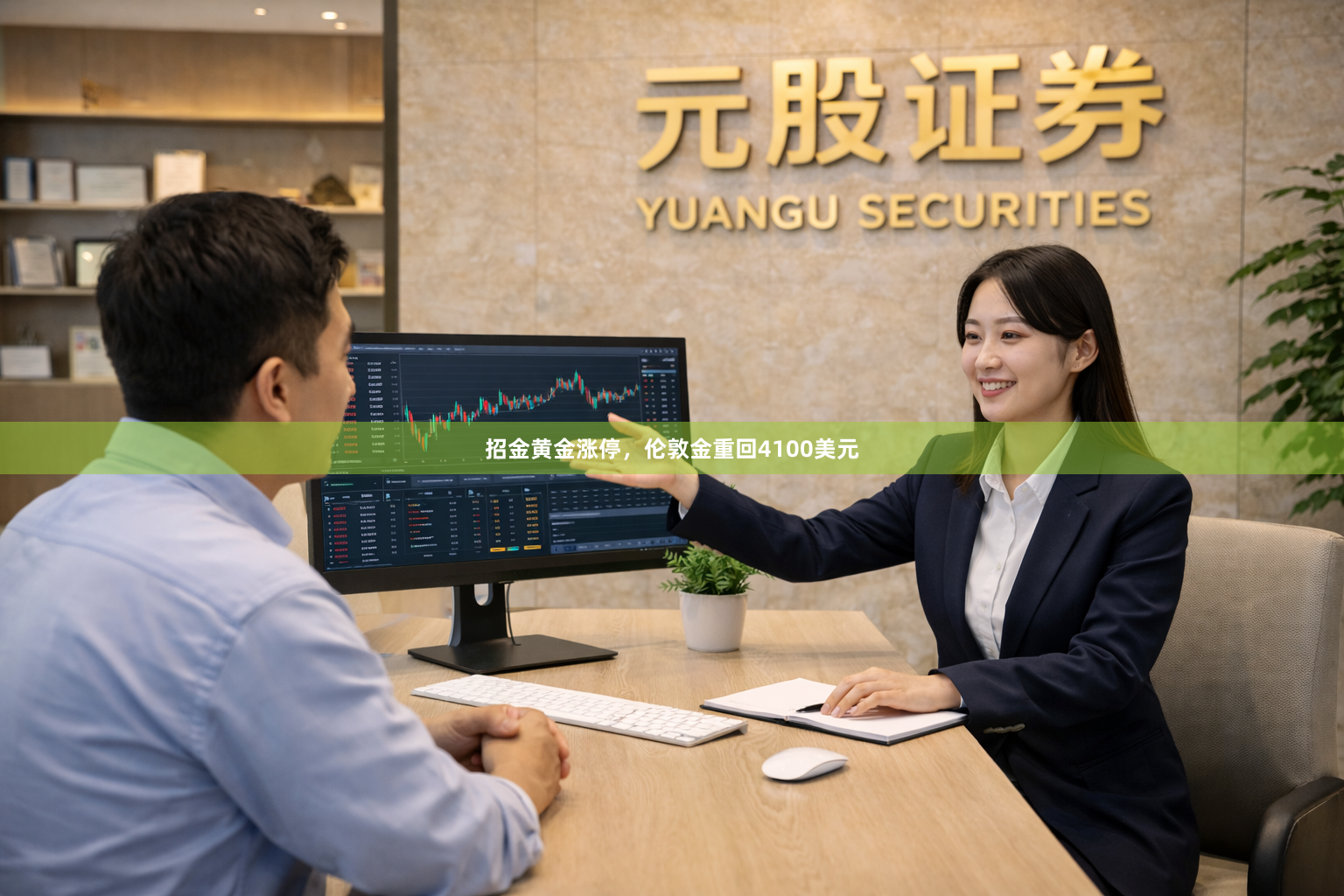招金黄金涨停，伦敦金重回4100美元